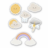 Sticker Bonnes icônes météo (Devant)