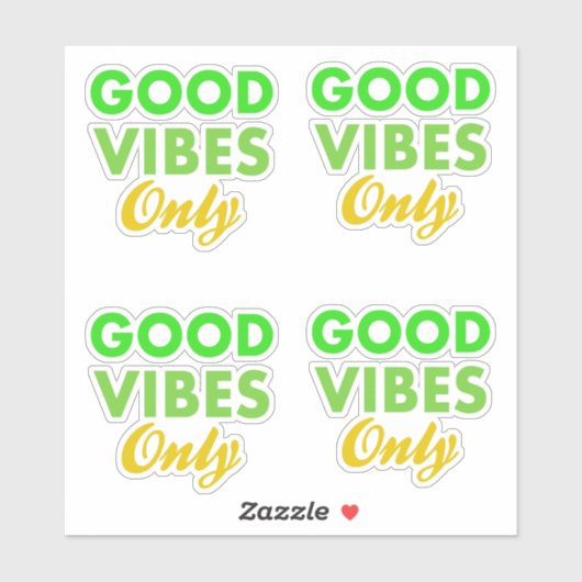 Sticker Bonnes Vibrations Uniquement (Feuille)