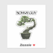 Sticker Bonsai guy funny quote for bonsai lovers (Feuille)