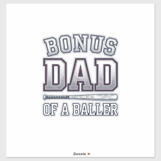 Sticker Bonus Dad of a Baller Vintage Sports Shirt Design_ (Feuille)