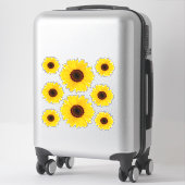 Sticker Bonus sur l'autocollant de contours des tournesols (Sur valise)