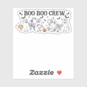 Sticker Boo Boo Crew Halloween Classic T-Shirt (Feuille)