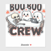 Sticker Boo Boo Crew mignon Halloween Infirmière Fantômes (Feuille)