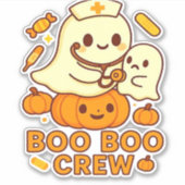 Sticker Boo Boo Crew Nurse Ghost Classic T-Shirt (Devant)