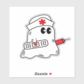 Sticker Boo Boo Crew Nurse Halloween Ghost Funny Surdimens (Feuille)