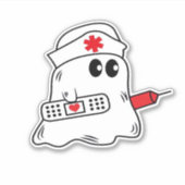 Sticker Boo Boo Crew Nurse Halloween Ghost Funny Surdimens (Devant)