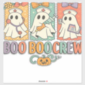 Sticker Boo boo crew nurse halloween shirt|nurse shirting (Feuille)