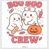 Sticker Boo Boo Infirmière d'équipage Funny Halloween Infi (Feuille)