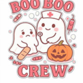Sticker Boo Boo Infirmière d'équipage Funny Halloween Infi (Devant)