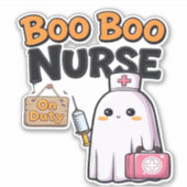 Sticker Boo Boo Infirmière En Service Classique T-Shirt (Devant)