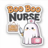 Sticker Boo Boo Infirmière En Service Classique T-Shirt (Devant)