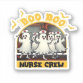 Sticker BOO CREW CLASSIC NURSE HALLOWEEN T-SHIRT Overs (Devant)