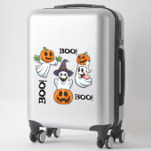 Sticker BOO! Ghosts with Pumpkins Halloween Cartoon Chaos (Sur valise)