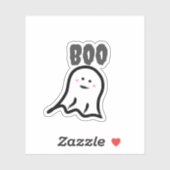 Sticker Boo ! Halloween blouissant et joli fantôme (Feuille)