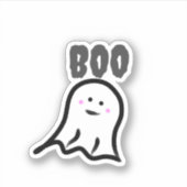 Sticker Boo ! Halloween blouissant et joli fantôme (Devant)