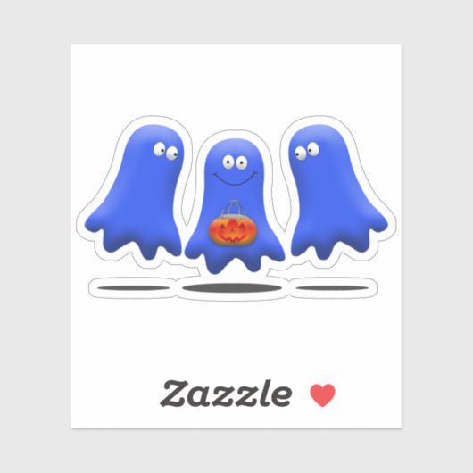 Sticker Boo Man Ghost Group (Feuille)