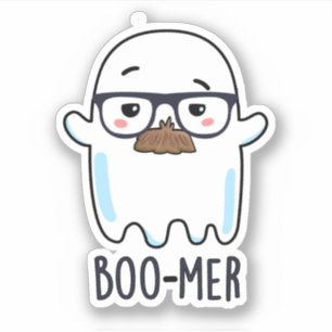 Sticker Boo-mer Cute Moyenne Age Ghost Pun