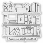 Sticker Book Lover's Funny Quote Monogram (Devant)