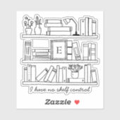 Sticker Book Lover's Funny Quote Monogram (Feuille)
