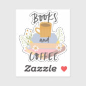 Sticker Book Sticker, Books and Coffee, Cadeaux (Feuille)