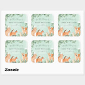 Sticker Bookplate Green Woodland Animaux (Feuille)