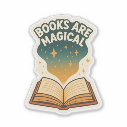 Sticker Books Are Magical,Open Book  (Devant)