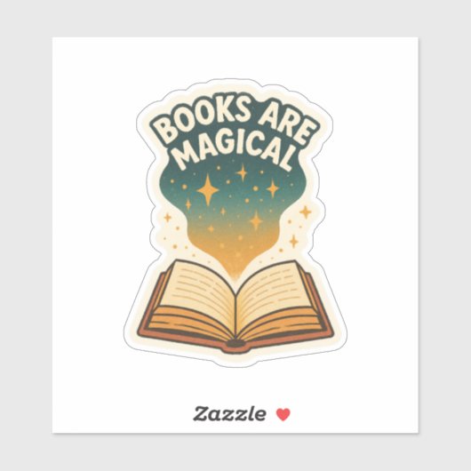 Sticker Books Are Magical,Open Book  (Feuille)