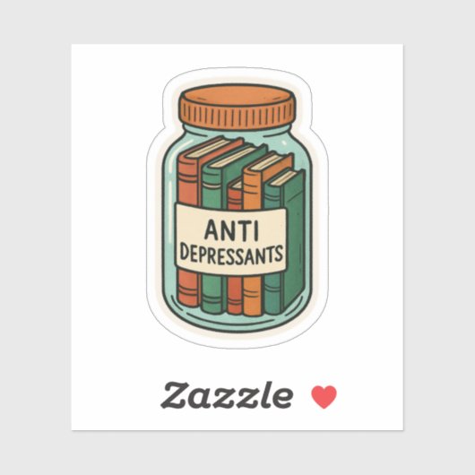 Sticker Books as Antidepressants Jar  (Feuille)