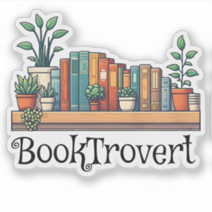 Sticker Booktrovert Botanical Inspiré Bookish Book Lover