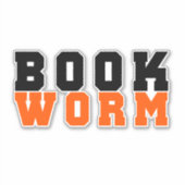 Sticker Bookworm, Amateur de livres (Devant)