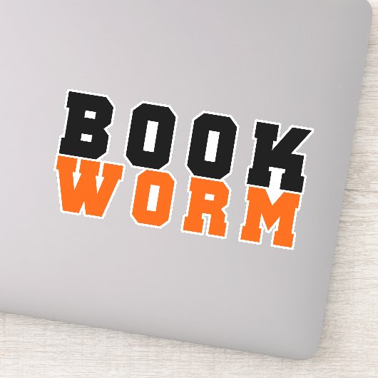 Sticker Bookworm, Amateur de livres (Détail)