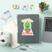 Sticker Boom Time To Bloom Cute Cactus Cartoon Joie (Couverture iPad)