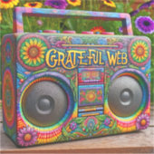 Sticker Boombox Web gracieux (Devant)