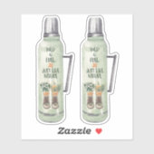 Sticker Boots et Fleurs sauvages randonnée (Feuille)