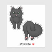 Sticker Booty de Kitty Fluffy Noir (Feuille)