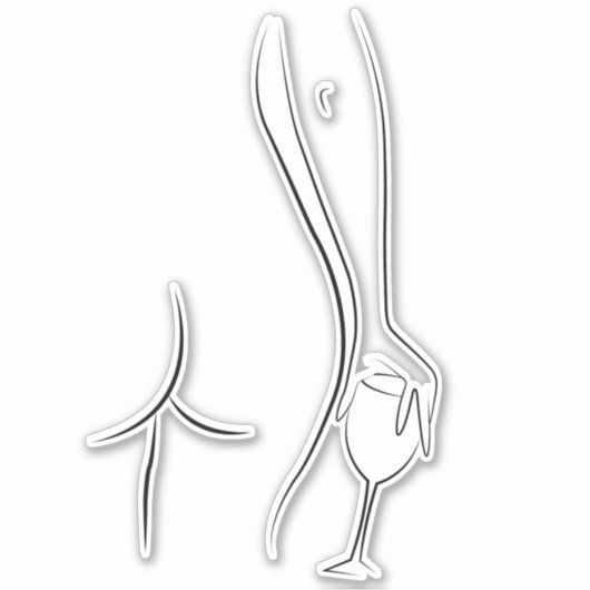 Sticker Booty et vin à l'heure (Devant)