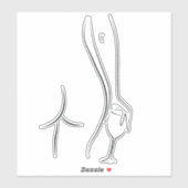 Sticker Booty et vin à l'heure (Feuille)