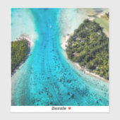 Sticker Bora Bora - Chemin Vers L'Océan (Feuille)