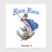 Sticker Bora Bora Pêche en mer profonde (Feuille)