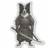 Sticker Border Collie Samurai (Devant)