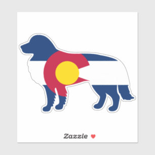 Sticker Bordure Collie Colorado