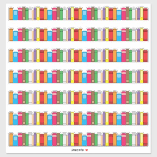 Sticker Bordure de ligne de livre 7 pièces (Feuille)