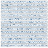 Sticker Bordures de fleurs boho bleues magnifiques (Devant)