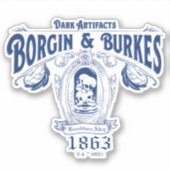 Sticker BORGIN & BURKES™ Artefacts foncés Magasin graphiqu (Devant)