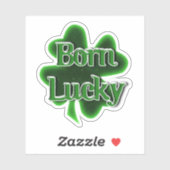 Sticker Born Lucky St. Patrick's Day (Feuille)