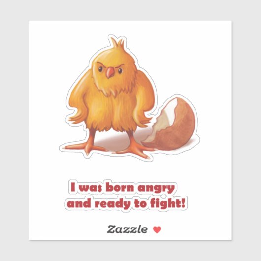 Sticker Born to fight (Feuille)