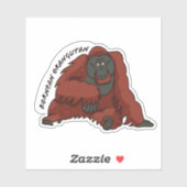 Sticker "Bornean Orangutan" (Feuille)