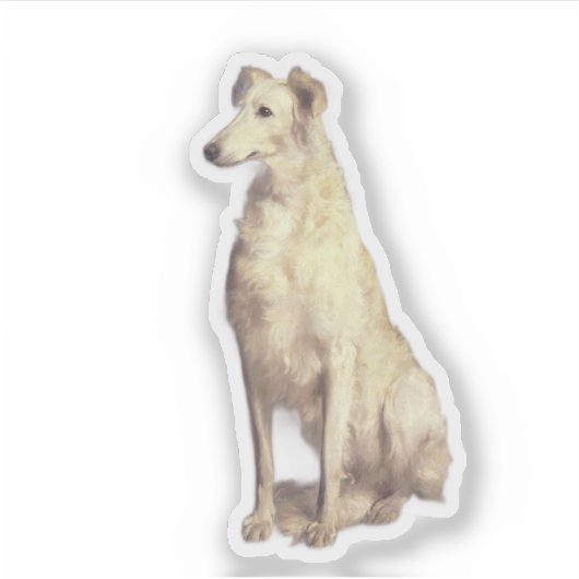 Sticker Borzoi vintage (Devant)