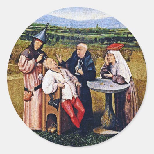 Sticker: Bosch - Stone of Madness Ronde Sticker (Voorkant)