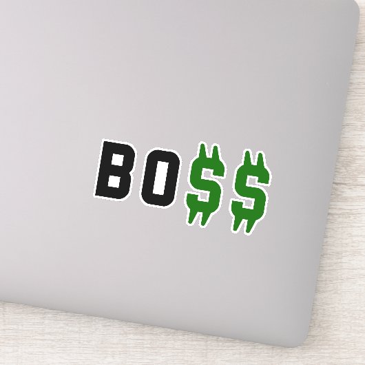 Sticker Boss, Bo$$ (Détail)